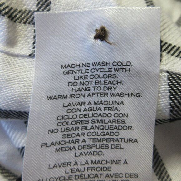 WRANGLER Ladies White Black Plaid Blouse Sz M (8-10) Popover Top Tunic Shirt NWT - Picture 11 of 13